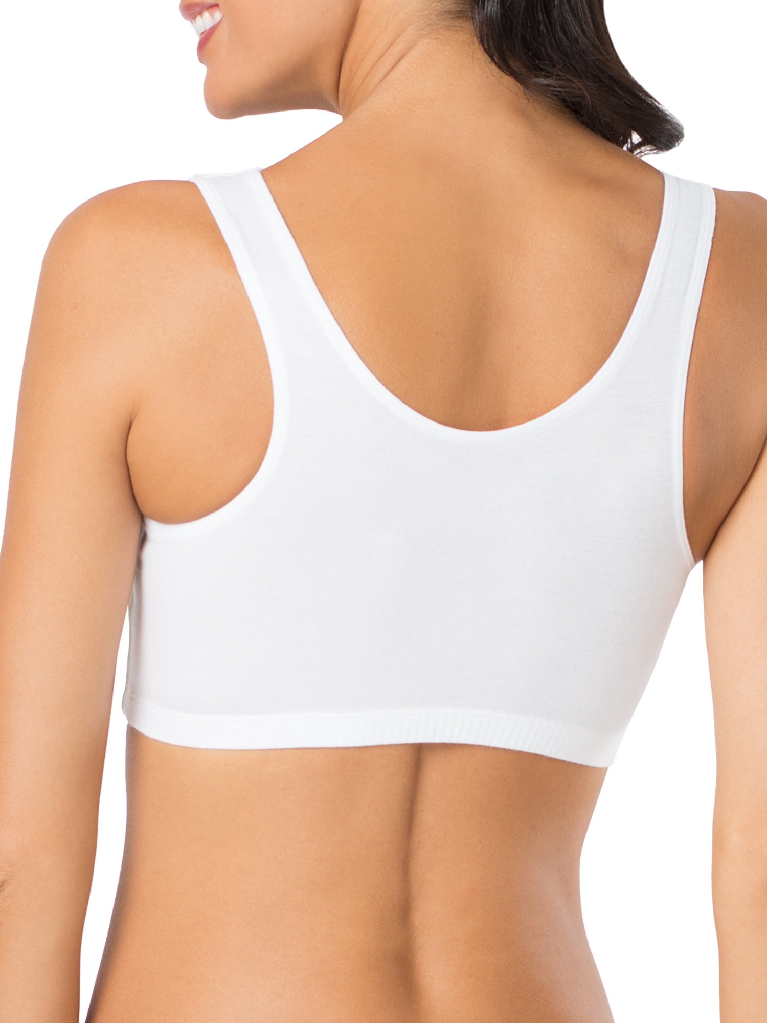 Fruit of the Loom Women's Tank Style Cotton Sports Bra, 3-Pack, Style-9012
