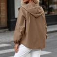 thumbnail image 3 of Admvng Jacket for Women Hooded Zip Up Windbreaker Lightweight Casual Outdoor Coat, 3 of 4