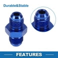 thumbnail image 4 of Unique Bargains Male Flare Reducer Hose Fitting Adapter AN6-AN6 Fuel Line Connector Aluminum Blue, 4 of 6