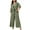 Green, variant on Women's Plus Size 2 Piece Outfits Tie Front V Neck Short Sleeve Blouses Tops and Wide Leg Pant Clothing Set