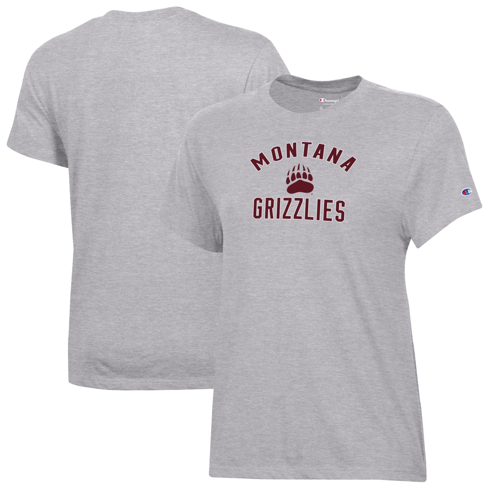 Women's Champion Gray Montana Grizzlies Core T-Shirt