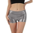 thumbnail image 2 of Ovticza Shorts Booty Rave Métallisés Brillants pour Femmes Hot Pants Bas de Danse Gris G, 2 of 5