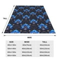 thumbnail image 3 of Zufioo cool blue flower Skull Fleece Blanket Queen Size,Plush Bed Blanket,Ultra Soft Throw Blanket,Plush Fuzzy Cozy Blanket Perfect for Bed,Couch-60"x50", 3 of 7