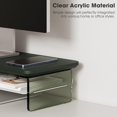 thumbnail image 4 of Monitor Stand Acrylic Dual Monitor Riser Acrylic Monitor stand with Storage Organizer for Computer Laptop Printer TV Oak, 4 of 7