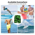 thumbnail image 6 of Yiaed Green Lightning Print Mens Swim Trunks Bathing Suit Compression Liner Beach Swim Shorts Swimwear Quick Dry Zipper Pocket No-Chafing Board Short-3X-Large, 6 of 6
