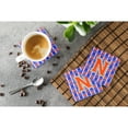 thumbnail image 3 of Letter N Football Green Blue and Orange Foam Coaster Set of 4, 3 of 3