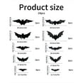 thumbnail image 3 of Halloween 3D Lighted Bats, 2025 New LED Purple Lighted 3D Bats Halloween Decoration, Upgrade LED Glowing Bat Group Hanging Wall Luminous Glow Clings Multipack, Black (24Pc ), 3 of 6
