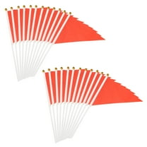Uxcell 8x3 Inch Mini Pennant Flags, 25 Pcs Small Handheld Flag for DIY Celebration Sports,Red