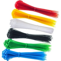 8 Inch Zip Ties (Tying Length 6.7"), 600pcs Nylon Cable Ties, 6 Multi-colors