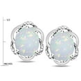 thumbnail image 3 of Star K � Large Love Knot Earrings with Oval 8 x 6mm Genuine Opal, 3 of 9