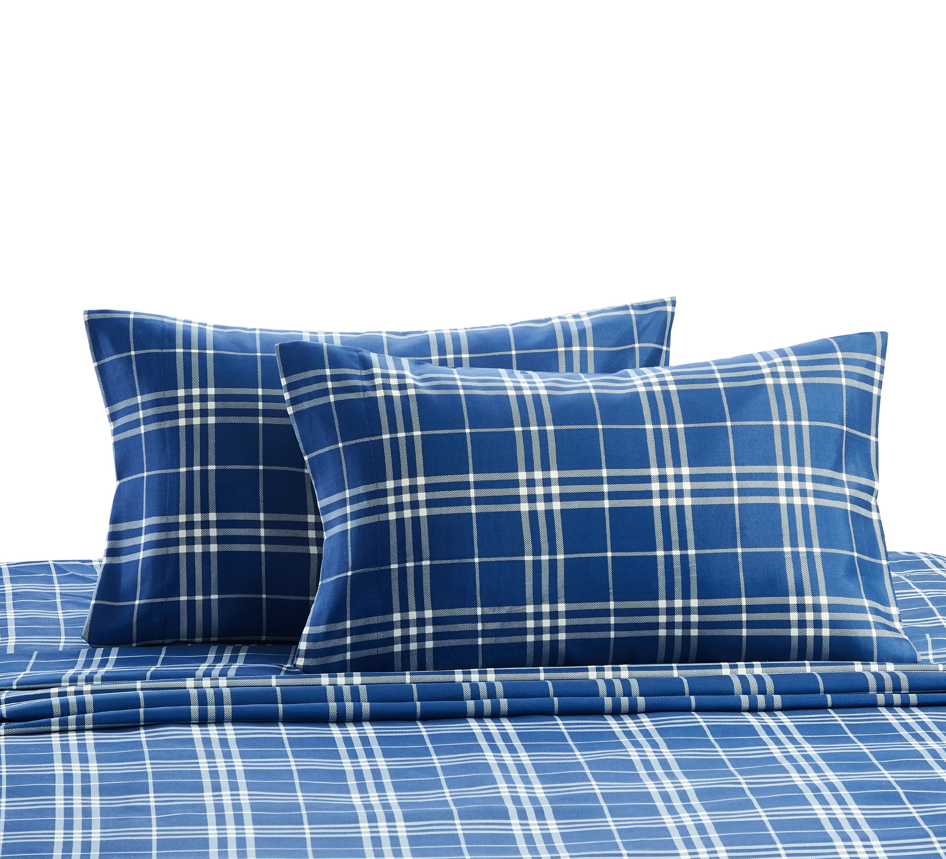 Payton Blue Plaid 3-piece Sheet Set Twin