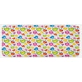 thumbnail image 1 of Love Kitchen Mat, Colorful Hearts and Butterflies Silhouettes Doodle Style Happy Valentines Day Pattern, Plush Decorative Kitchen Mat with Non Slip Backing, 47" X 19", Multicolor, by Ambesonne, 1 of 1