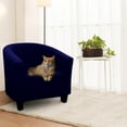 thumbnail image 2 of Tub Chair Covers Elastic Armchair Covers Chair Slipcovers for Living Room Stretch Sofa Couch Covers Washable Removable Soft Armchair Slipcover for Bar Counter Dining Room, 2 of 3