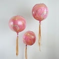 thumbnail image 5 of BalsaCircle 3 Pink Round 4D Orbz 13" Marble Mylar Foil Plain Balloons Wedding Decorations, 5 of 7