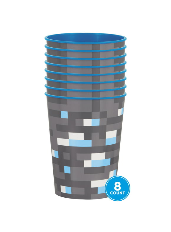 Minecraft Plastic 16oz Cups, 8ct