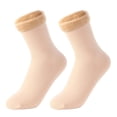 thumbnail image 2 of Eoperou 5 Pairs Floor Socks Soft Breathable Thickened Plush Heat Retention Keep Warm Unisex Solid Color Mid Tube Socks for Daily Wear, 2 of 8