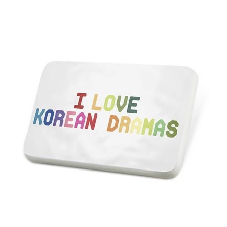 Porcelein Pin I Love Korean Dramas,Colorful Lapel Badge –