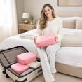 thumbnail image 5 of Compression Packing Cubes for Travel 3 Piece Pink Set Travel Storage Bags for Luggage Organizers for Clothes, Great Travel Gift, 5 of 6