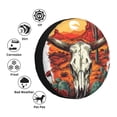 thumbnail image 4 of Naloa Western Desert Cactus Ram Skull PVC Leather Spare Tire Wheel Cover for Car Truck SUV Camper Trailer Universal Fit many size15 inch, 4 of 6