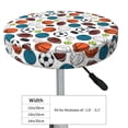 thumbnail image 4 of KLL Color Balls Round Bar Chair Cushion Cover 14 inch ,Bar Stool Protector with Elastic, Soft Washable, 4 of 6
