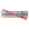 Zildjian 5A Chroma Blue/Gold/Pink/Silver Drum Sticks 4 Pack