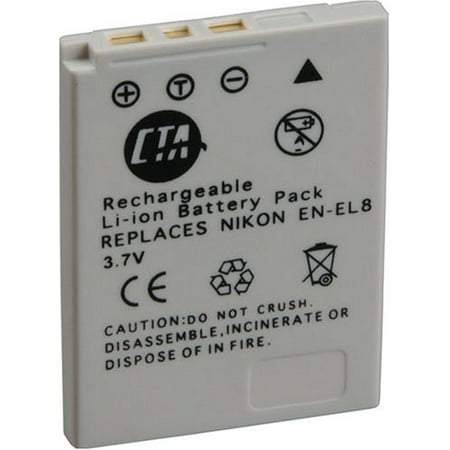 CTA Digital DB-ENEL8 Rechargeable Digital Camera Battery Equivalent to Nikon