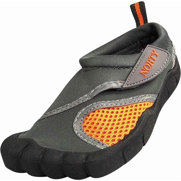 Norty Toddler Kid's Slip-On Water Shoes Aqua Socks for Beach & Pool Adventures