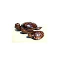 thumbnail image 2 of D-Art Collection Teak and Mahogany Solid Wood Turtle Statuettes in Dark Brown, 2 of 6