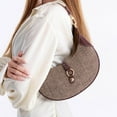 thumbnail image 3 of MKF Collection Mire Shoulder Women's Bag , Weave Vegan Leather Half Moon Top Handle Handbag by Mia K - Grey, 3 of 7