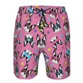thumbnail image 4 of Kdxio Colorful Cute French Bulldog Pattern Mens Casual Shorts - Drawstring Summer Beach Sports Shorts for Men, 4 of 9