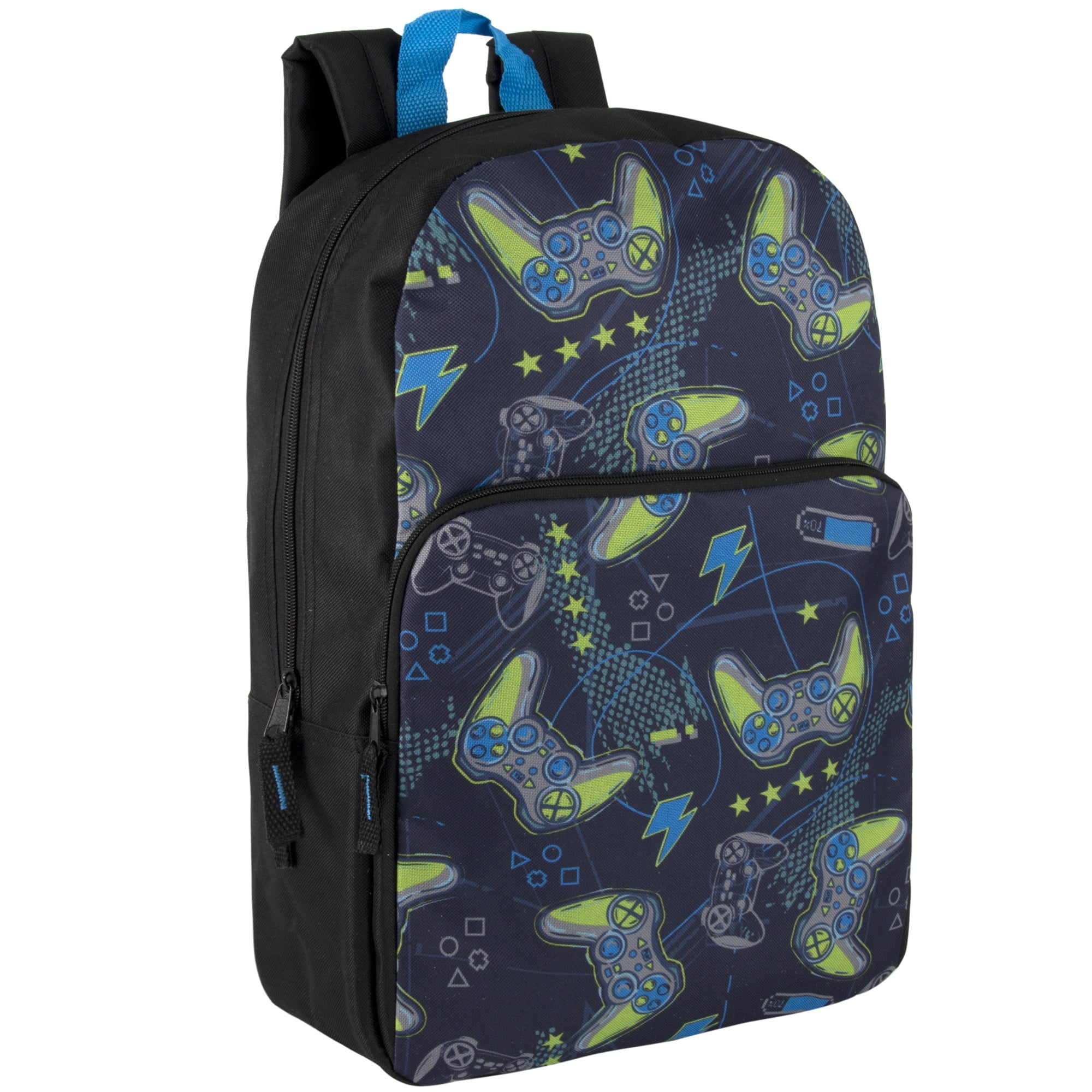 24 Pack of Bulk Wholesale 17 Inch Fun Printed Backpacks for Commute and Travel in Fun Mixed Boys Pack