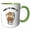 Green/White, variant on 3drose, Funny Cute Monkey on Toilet Monkey Pee Monkey Do Pun, 11oz Mug