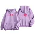 thumbnail image 2 of Shadoumai Womens Zip Up Hoodie Cancer Awareness Pullover Long Sleeve Casual Athletic Sweatshirt With Pocket Drawstring Fall Winter Jackets, 2 of 6