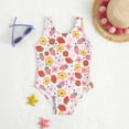 thumbnail image 2 of vigerkar Girls One Piece Swimwear Checker Print Bathing Suit for Kids Size 4-7 (Light Pink, 3-4 Years), 2 of 5