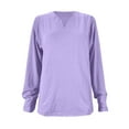 thumbnail image 3 of Ketyyh-chn99 Long Sleeve Shirts for Men 3/4 Sleeve Men Tops Dressy Casual Male Blouse Purple,S, 3 of 4