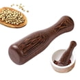 thumbnail image 6 of QuanTara Wooden Pounder, Manual Fermentation Grinder Vegetable Mill Tool, Pickling Sauerkraut Mashing Tool for Food Preparation, Fermented Vegetables, and Kitchen Use, 10x2.5x2.5in, Natural Wood, 6 of 7