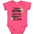 thumbnail image 3 of Inktastic Happy Birthday to the Sweetest Cousin in the World Girls Baby Bodysuit, 3 of 5