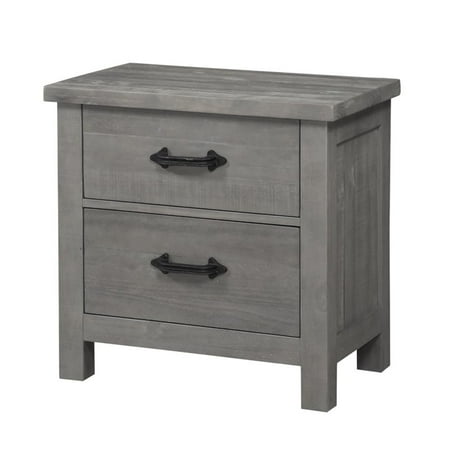 Modus Austin 2 Drawer Solid Wood Nightstand In Rustic Gray Walmart Canada
