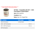 thumbnail image 2 of Motorcraft FL-500S Spin-On Motor Oil Filter Fits 2011-2022 Ford Explorer Limited Hybrid, 2 of 2