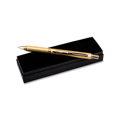 EnerGel Alloy Retractable Gel Pen Medium 0.7mm, Black Ink, Gold Barrel