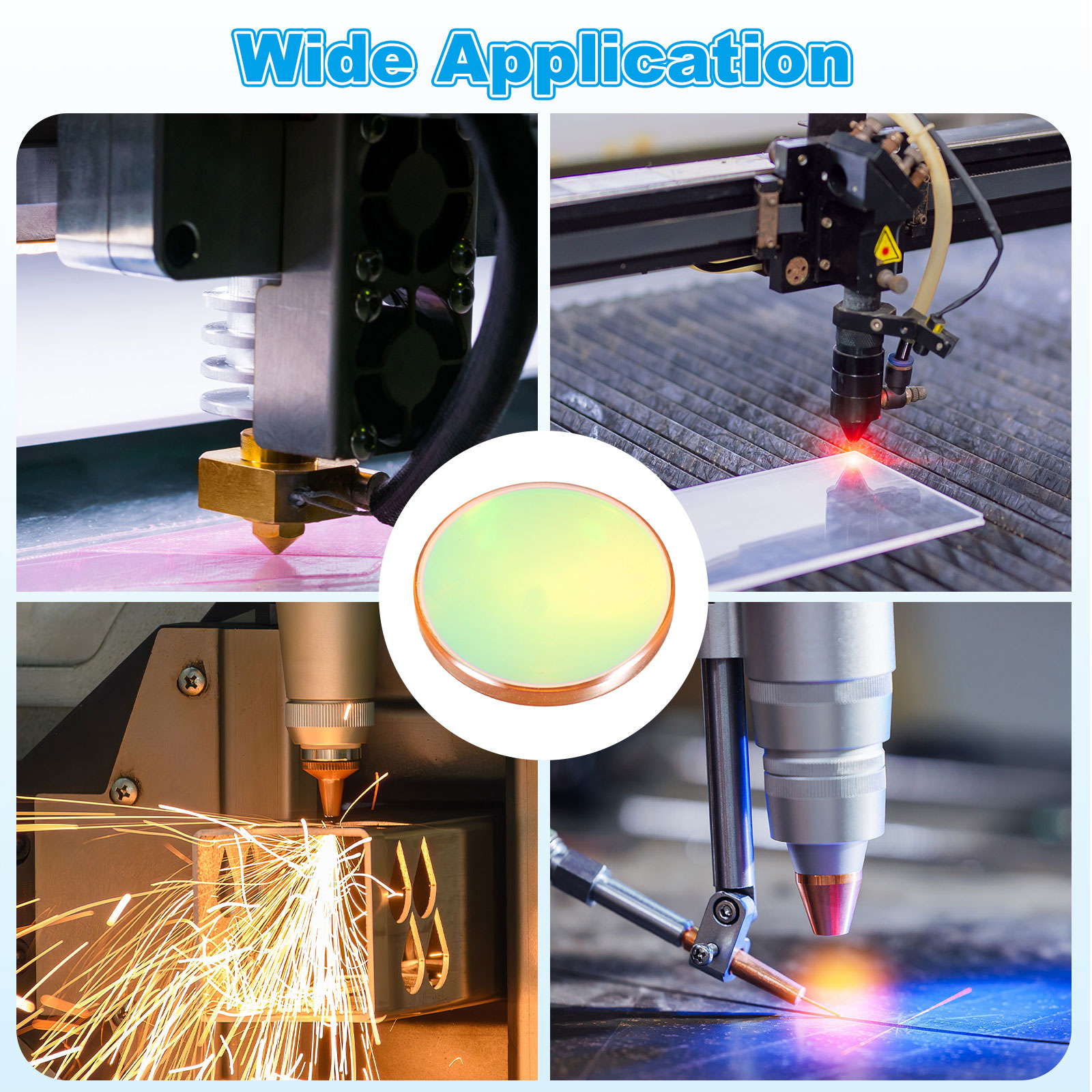 Uxcell 18mm CO2 Laser Lens FL50.8mm Focus Focal Lens for 0-200W Laser Cutter
