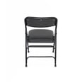 thumbnail image 3 of Rhino Vinyl Padded Metal Folding w/Triple Brace Quad Hinge Chair - Black, 3 of 4