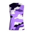 thumbnail image 5 of Mifsaly Mens Workout Tank tops Camo Print Sleeveless Hooded Shirts Breathable Lightweight Muscle Fit Training Performance Activewear Purple,XXL, 5 of 9