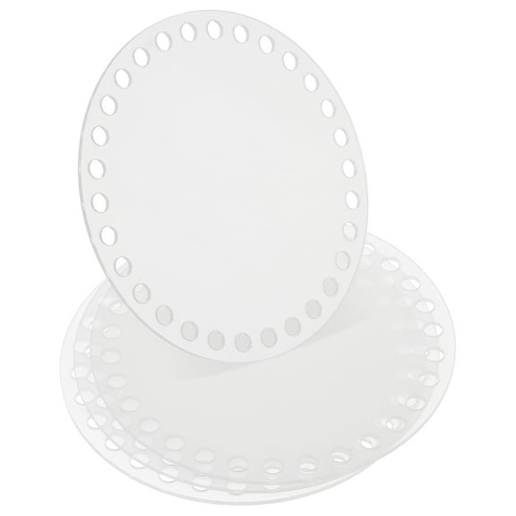 Uxcell 7 x 7 Inch Crochet Basket Base, 4 Pcs Acrylic Round Bag Making Supplies Purse Bottoms Shaper Kit