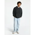 thumbnail image 2 of No Boundaries Brushed Hooded Sweater with Long Sleeves, Midweight, Men's & Big Men's XS-3XL, 2 of 5