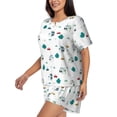 thumbnail image 2 of Lsque Cartoon House Car Women's Short-Sleeved Pajama Set - 2 Piece Soft and Lightweight Sleepwear Set-XX-Large, 2 of 9