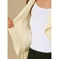 thumbnail image 6 of Allegra K Women's Elegant Open Front Cardigan Jacket Work Office Cropped Blazer, 6 of 6