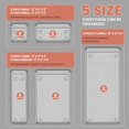 thumbnail image 2 of Large Clear Plastic Drawer Organizer 28 Pack - 5 Sizes (XL to Small) Plastic Drawer Organizer Trays for Kitchen Utensils, Gadgets, Bathroom, Vanity and Makeup, Office - Everything Can Be Organized!, 2 of 6