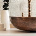 thumbnail image 6 of 8" Handmade Hammered 100% Solid Copper Kitchen & Bathroom Vessel Sink Bowl – Countertop Basin for Vanity & Powder Room | Eco-Friendly Rustic Copper Sink with Drain Cap, 6 of 6