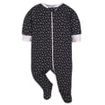 thumbnail image 5 of Gerber Baby Girls Organic Cotton Zip-Up Sleep 'N Play Pajamas, 2-Pack, 5 of 5